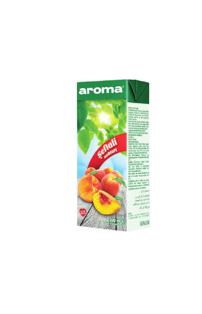 AROMA 200 ML TETRA ŞEFTALİ ASEPTİK KUTU: 27 ADET / KOLİ